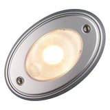 Faretto da incasso ovale 12V per camper con interruttore sulla lente