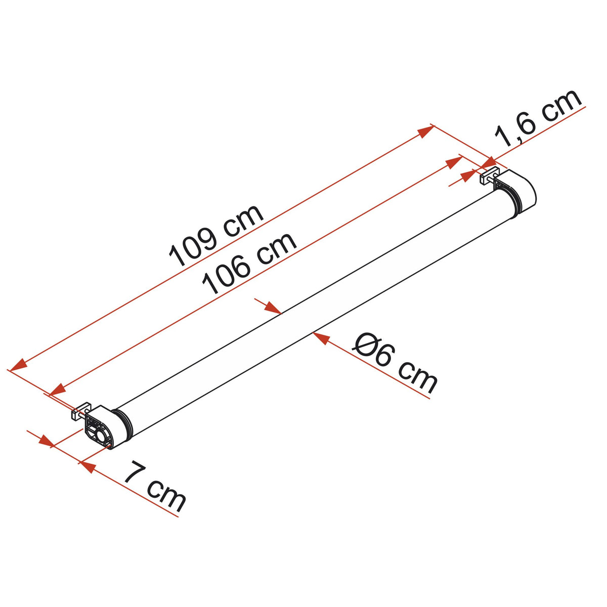 Fiamma Aiuto al carico Roller per Roof Rail 109 cm