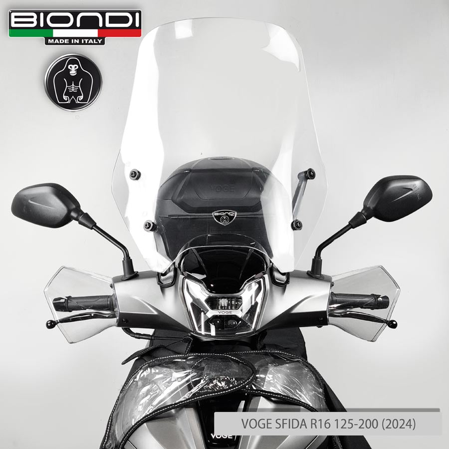 Biondi Parabrezza Ricambio per Voge Sfida R16 125-200cc (2024→) +4 cm