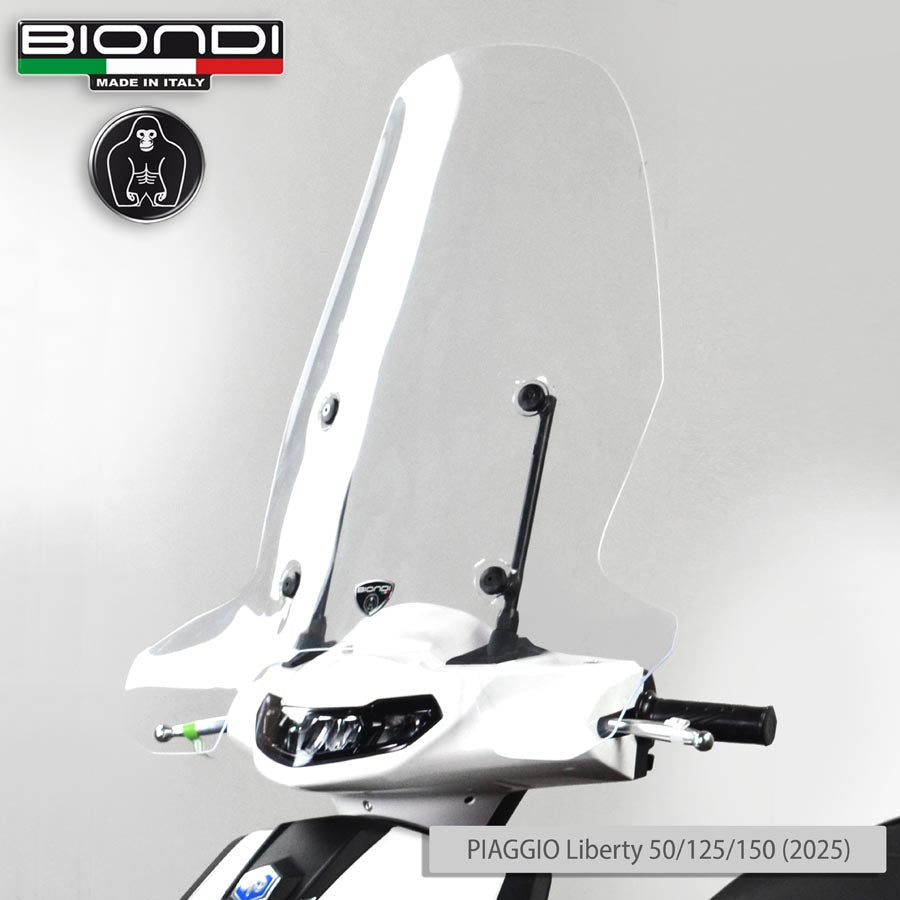 Biondi Parabrezza Linea Z + Kit Attacchi Piaggio Liberty 50/125/150 cc. 2025
