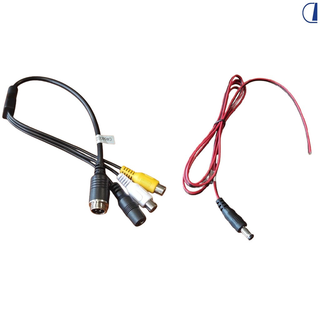 Di-Tec Adattatore da attacco video a vite a RCA per retrocamere (conf. 2 cavi)