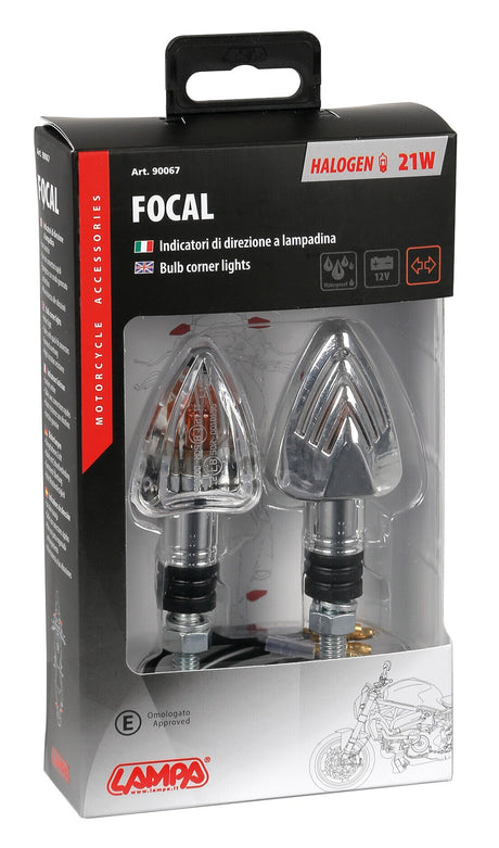 Lampa Focal, indicatori di direzione - 21W - Cromo 90067
