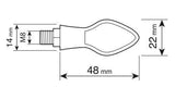 Lampa Pixia, indicatori di direzione a Led - 12V LED - Nero 90082