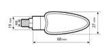 Lampa Arrow Halo Indicatori Direzione Moto 21W - Nero