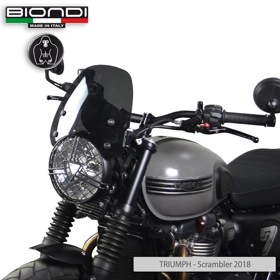 Biondi Cupolino Sport Fumè Scuro Kawasaki Z650 RS e Triumph con Kit Montaggio