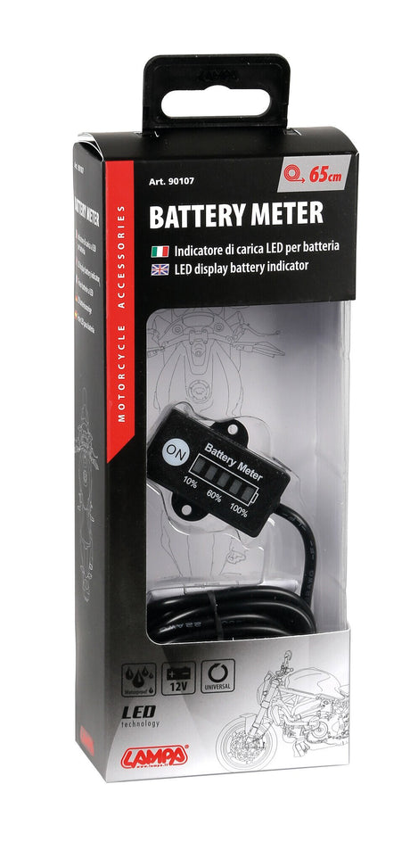 Lampa Indicatore di carica a Led per batteria, 12/24V 90107