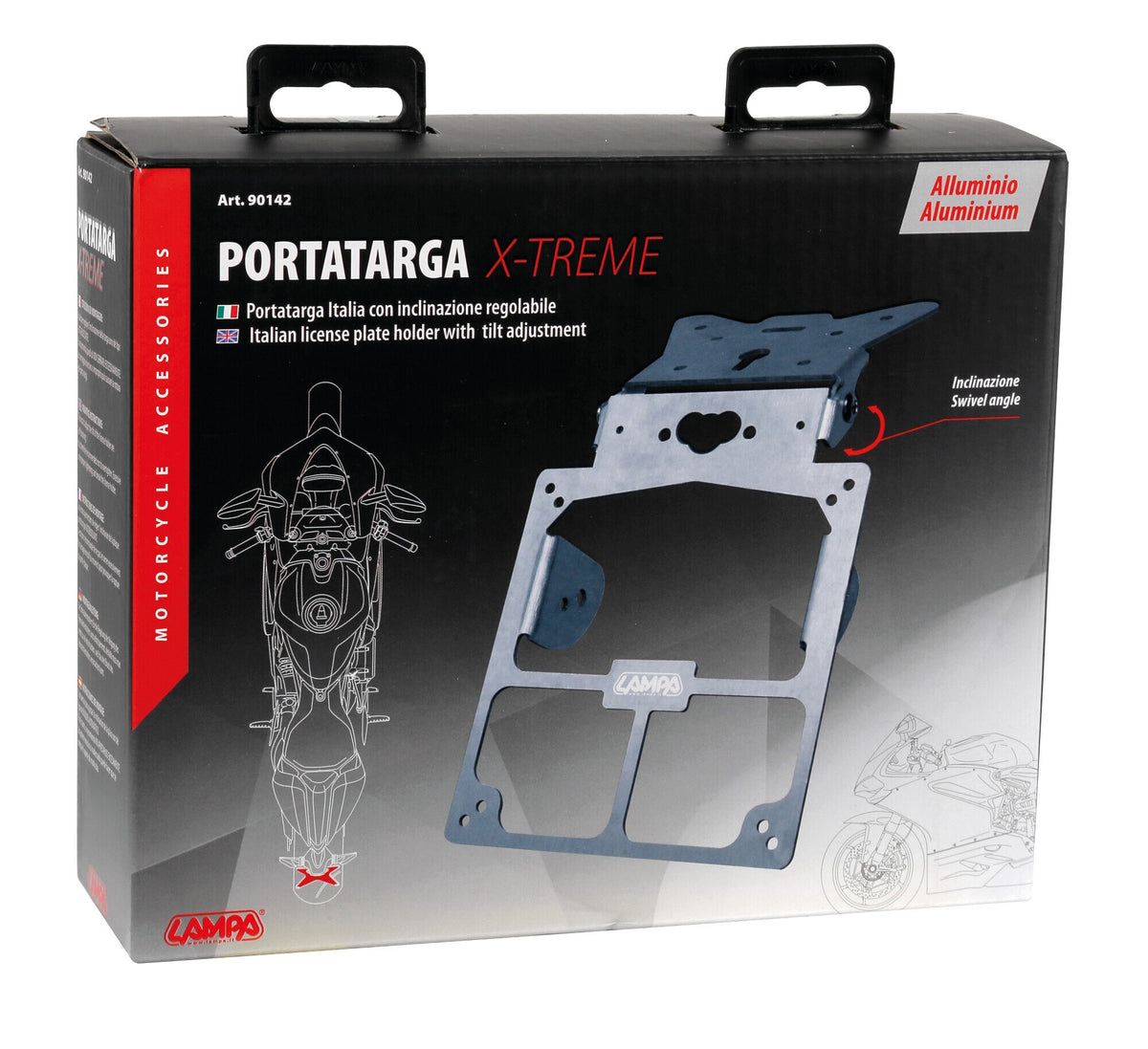 Lampa Xtreme Portatarga Universale in Alluminio