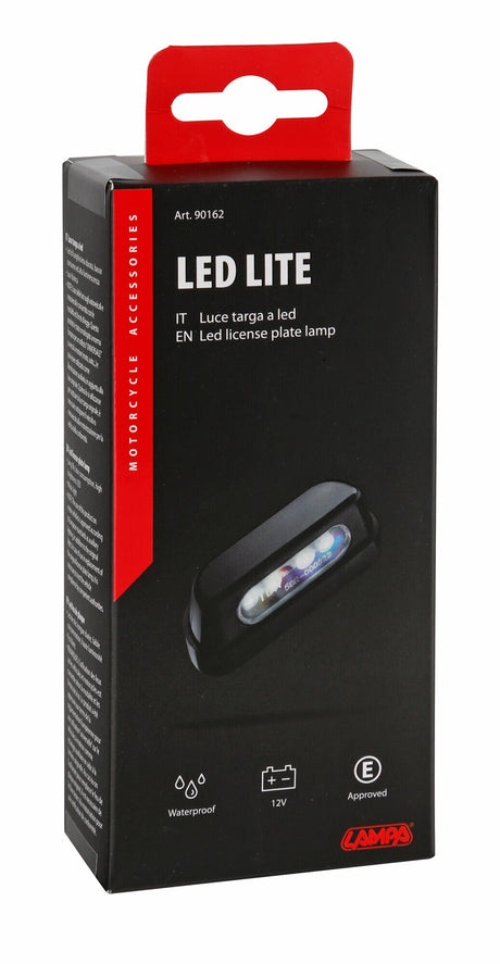 Lampa Luce targa moto a 4 Led - Bianco - Omologato 90162