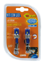 Lampa Set 2 Viti con LED Luce Bianca in Alluminio Anodizzato - Blu