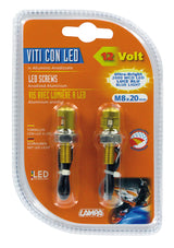 Lampa Set 2 viti con Led a luce blu - Oro 90177
