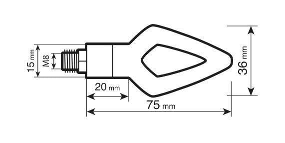 Lampa Kier, indicatori di direzione a led - 12V LED 90247