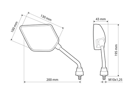 Lampa Vink, coppia specchi retrovisori 90345