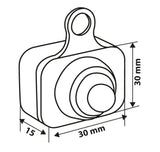 Lampa On & Off Interruttore Impermeabile 12V - Nero