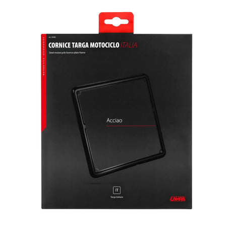 Lampa Cornice targa moto in acciaio - Nero 90481
