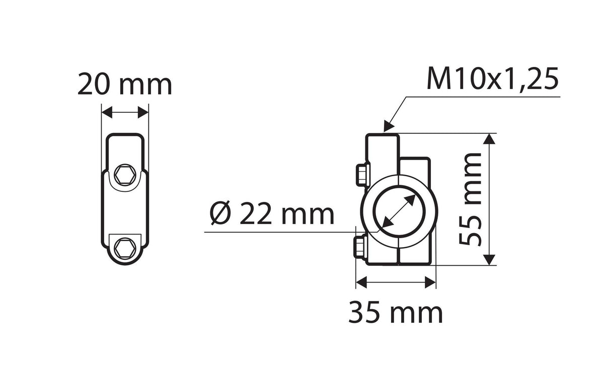 Lampa Fix Mirror, attacco specchietto da manubrio 90485