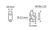 Lampa Fix Mirror, attacco specchietto da manubrio 90485