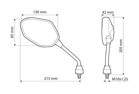 Lampa Borg, coppia specchi retrovisori 90486