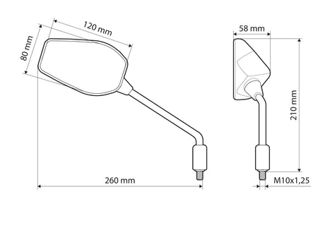 Lampa Fender, coppia specchi retrovisori 90489
