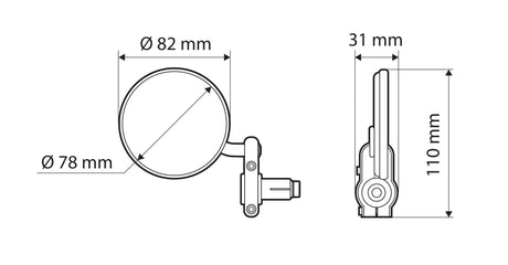 Lampa Dernier, coppia specchi retrovisori - Alluminio 90492