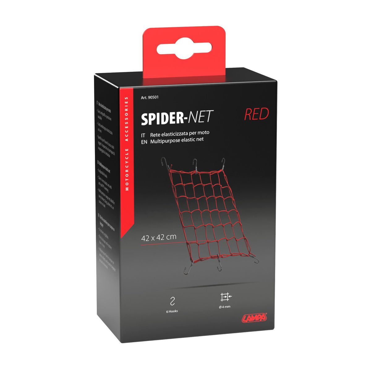 Lampa Spider, rete elasticizzata - Rosso 90501