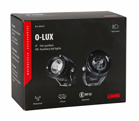 Lampa O-Lux, coppia fari ausiliari a led, 12V - Nero 90533