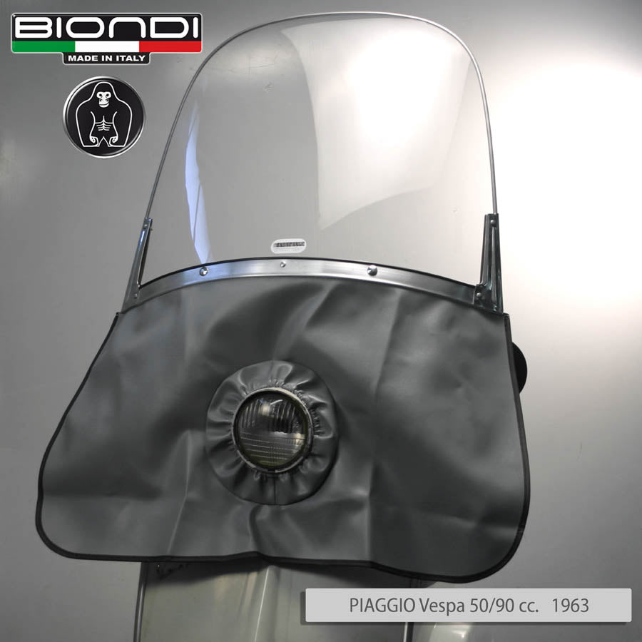 Biondi Maestrale Parabrezza Vintage Trasparente con Stecche Alluminio - Ciclomotori, Vespa, Lambretta