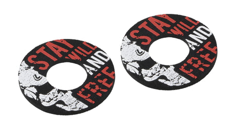 Lampa Donut Off-Road Grips, manopole universali - Grigio - Rosso 90575