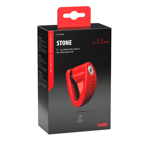 Lampa Stone, lucchetto bloccadisco - Perno  5,5 mm - Rosso 90589