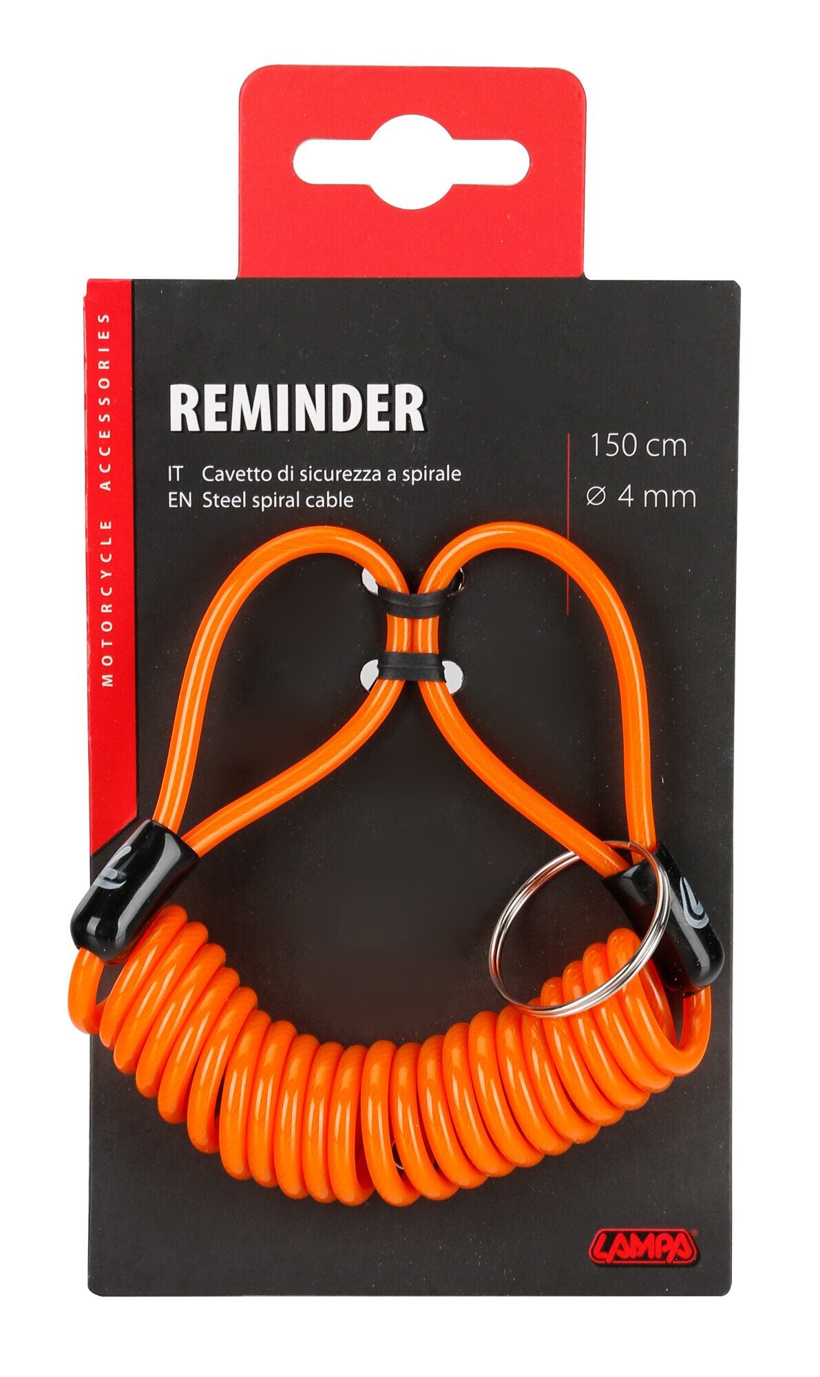 Lampa Reminder Cavetto di Sicurezza a Spirale - Arancio
