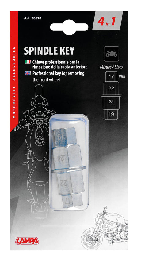 Lampa Spindle Key, chiave professionale per la rimozione della ruota anteriore 90678
