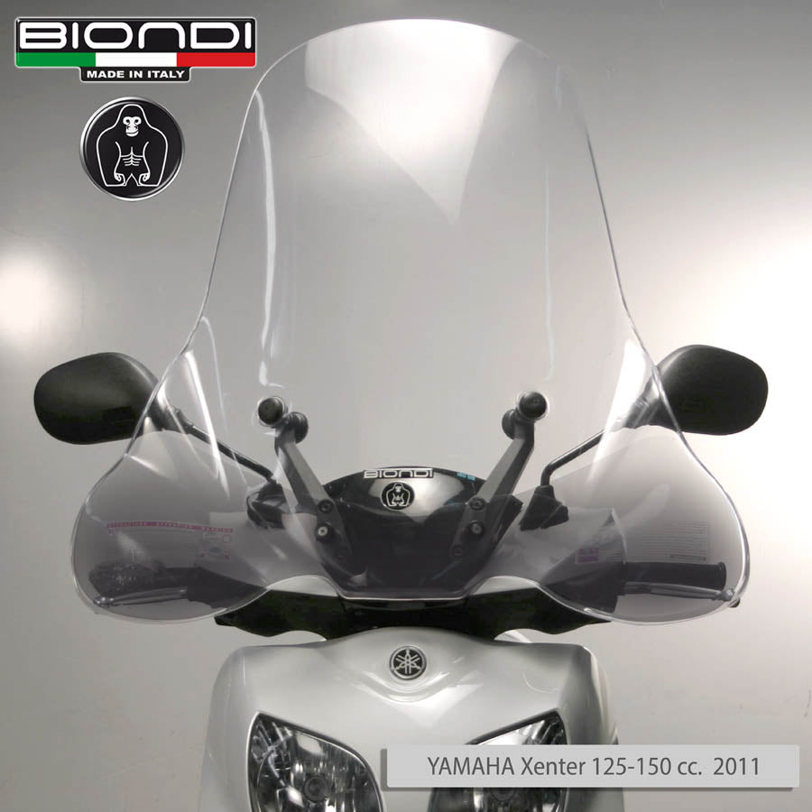 Biondi Parabrezza Club Yamaha Xenter 125/150 cc 2011 con Attacchi