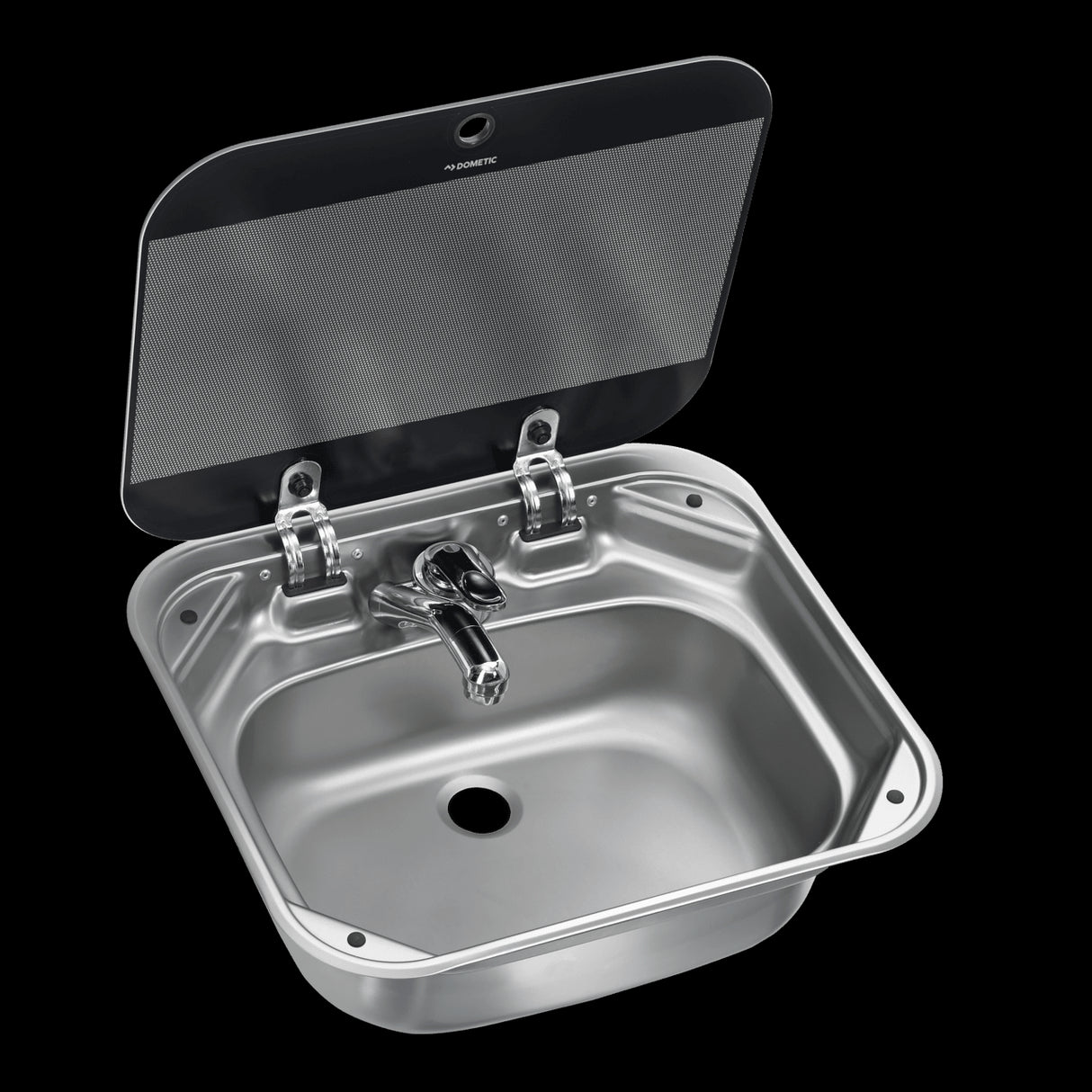 Dometic SNG 4237 Camper and Caravan Rectangular Sink with Glass Lid 420x370mm 9102305034 