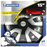 Michelin Juego de 4 tapacubos de 15" para furgonetas/autocaravanas