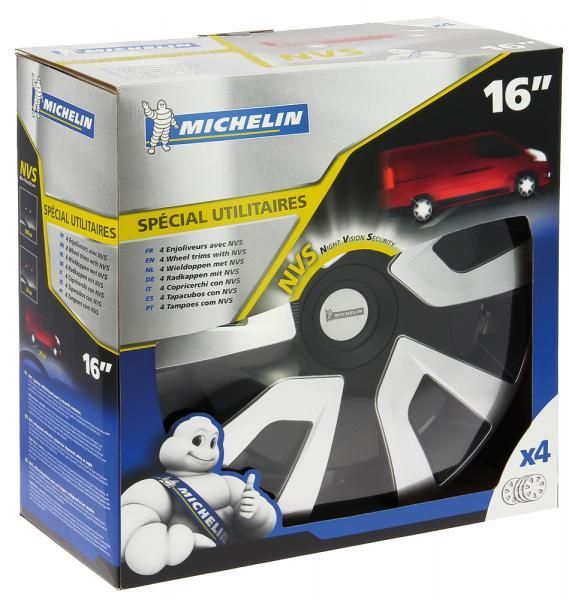 Juego de 4 tapacubos Michelin de 16" para furgonetas/autocaravanas