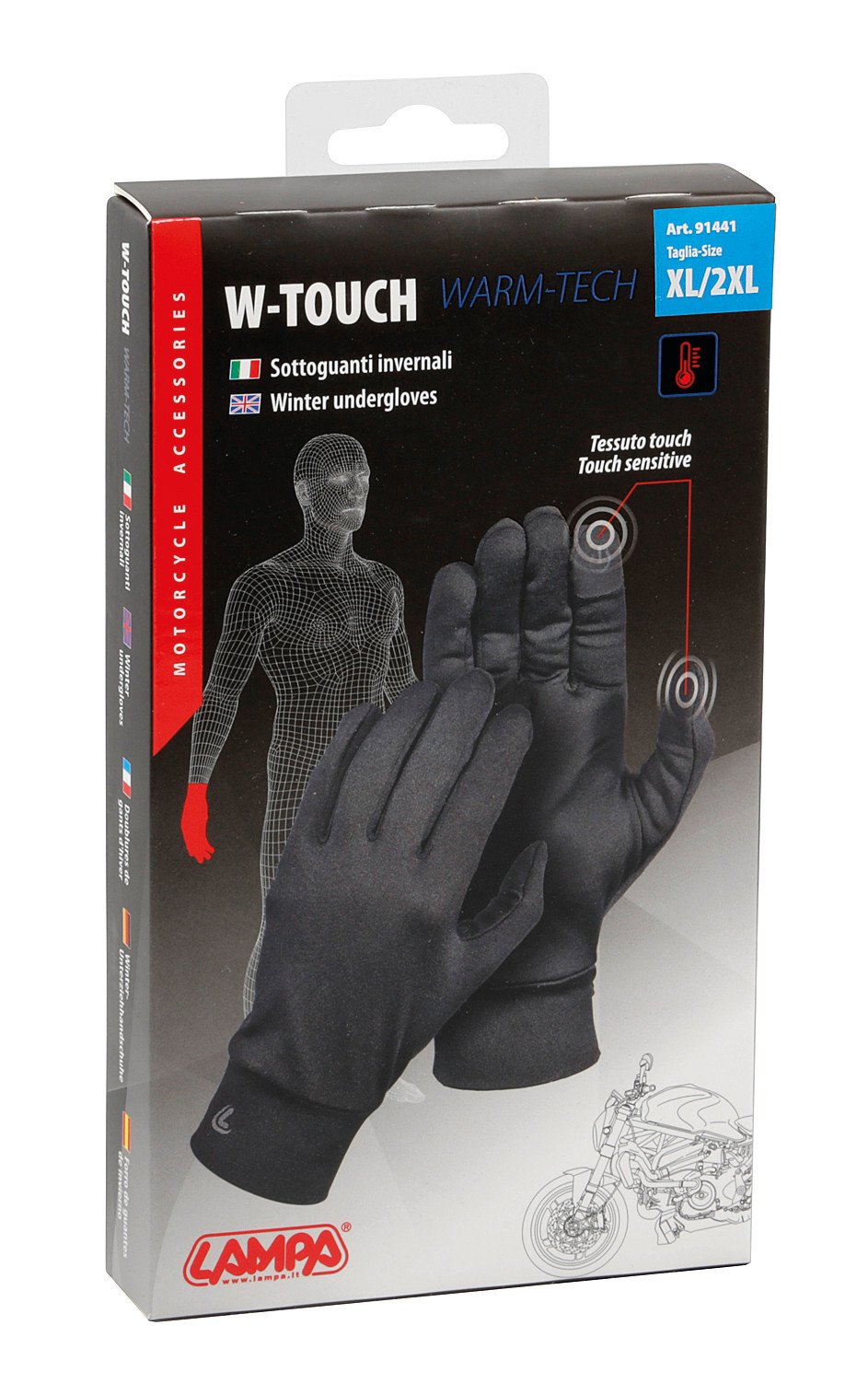 Lampa W-Touch, sottoguanti invernali - XL / XXL 91441