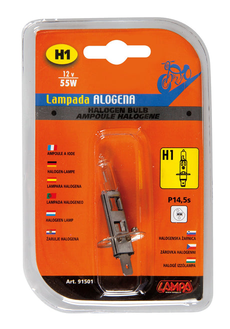 Lampa 12V Lampada alogena - H1 - 55W - P14,5s - 1 pz - D/Blister 1501 91501