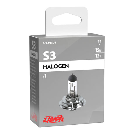 Lampa 12V Lampada alogena - S3 - 15W - P26s - 1 pz - D/Blister 91504