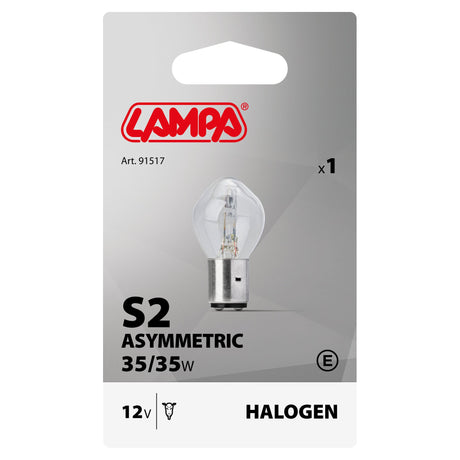 Lampa 12V Lampada 2 filamenti S2 asymmetric 35/35W BA20d 1 pz D/Blister 91517
