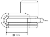 Lampa Pinch, lucchetto bloccadisco - Perno diametro 5,5 mm - Nero 91563