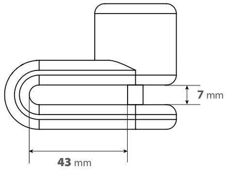 Lampa Pinch, lucchetto bloccadisco - Perno diametro 5,5 mm - Nero 91563