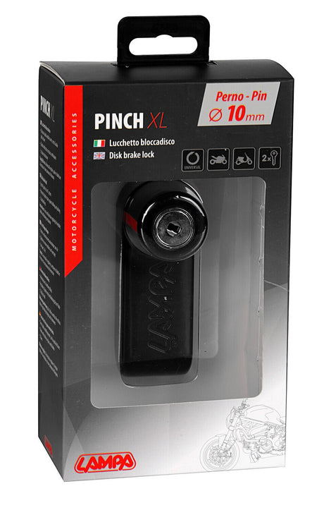 Lampa Pinch XL, lucchetto bloccadisco - Perno diametro 10 mm - Nero 91565