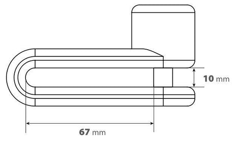 Lampa Pinch XL, lucchetto bloccadisco - Perno diametro 10 mm - Rosso 91566