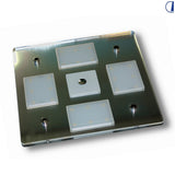 Plafoniera LED da soffitto Nightlight 5 con luce notturna blu, cromata