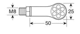 Lampa Magnifier Rear indicatori di direzione luce di posizione/stop post 12V LED 91625