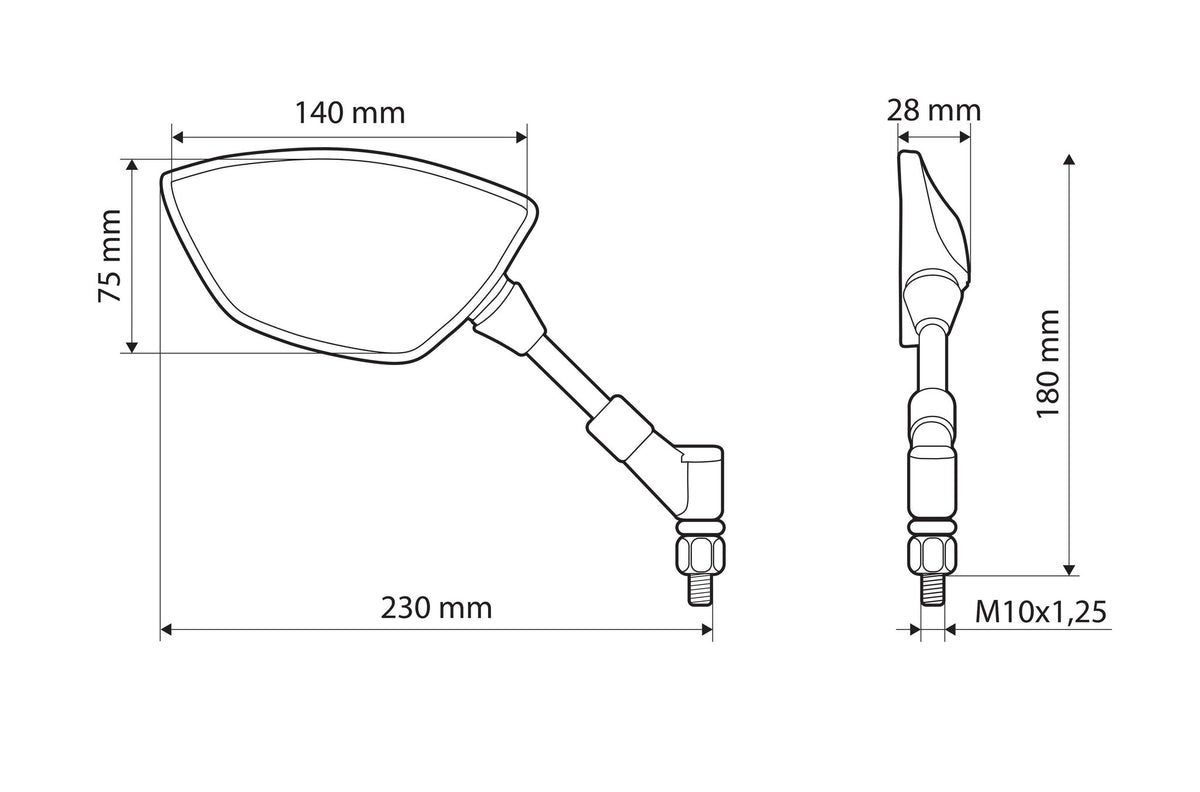 Lampa Bat, coppia specchi retrovisori 91634