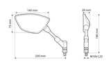 Lampa Bat, coppia specchi retrovisori 91634