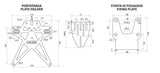 Lampa Aero-X Evo 1, portatarga Italia con altezza ed inclinazione regolabili 91641