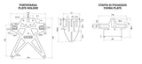Lampa Aero-X Evo 7, portatarga Italia con altezza ed inclinazione regolabili 91647