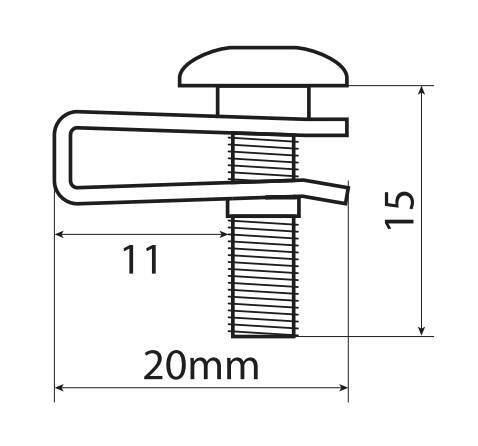 Lampa Clip Fit-Kits, kit clip di fissaggio per carene (5 MA) - 10 pz - Oro 91657