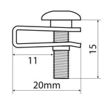 Lampa Clip Fit-Kits, kit clip di fissaggio per carene (5 MA) - 10 pz - Oro 91657